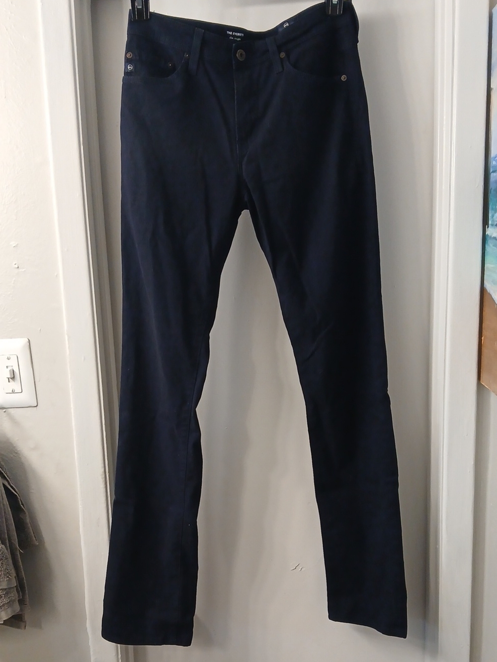 Ag Adriano Goldschmied Men's Navy Slim Chinos